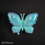 Шар (26''/66 см) Фигура, Бабочка (надув воздухом), Голубой, Хамелеон, 1 шт. в уп., 24984