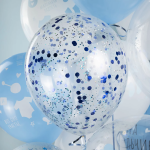 Конфетти фольга Круг, Королевский синий, Металлик, 1 см, 50 г., 6015306