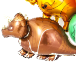 Шар (36''/91 см) Фигура, Динозавр Трицератопс, 1 шт., 15419