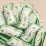 Шар с клапаном (15''/38 см) Мини-фигура, Деньги, 5 шт. в уп., 27344