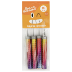 Свеча Фонтан для торта, 30 сек, Яркая радуга, Голография, 10 см, 4 шт., ВВ003/1