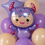 Шар (34''/86 см) Фигура, Маленький чертенок, Сиреневый, 1 шт., 901903L