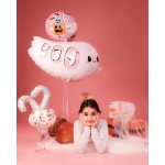 Шар (12''/30 см) Мини-фигура, Леденец трость, Макарунс, 1 шт., G72094