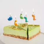 Набор свечей Фигура, Милые динозаврики, Ассорти, 3*3 + 4,5 см, 5 шт. с держат., 639281