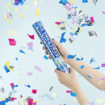 Пневмохлопушка (12/30 см), Вечеринка Диско, Прямоугольники фольга и тишью, 1 шт., 723041