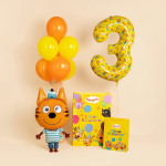 Шар 3D (39''/99 см) Ходячая Фигура, Три Кота, Коржик, 1 шт. в уп., 405018