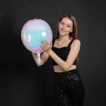 Шар 3D (22''/56 см) Сфера, Жемчужный, Хамелеон, 1 шт. в уп., 24950