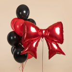 Шар (39''/99 см) Фигура, Бант, Красный, 1 шт. в уп., 944033