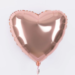 Шар (18''/46 см) Сердце, Розовое Золото, 1 шт., 201500RG