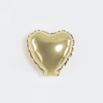 Шар с клапаном (5''/13 см) Микро-сердце, Белое золото, Металлик, 1 шт., 27277