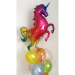 Шар (53''/135 см) Фигура, Сверкающий единорог, Радужный, Голография, 1 шт., 13270