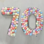 Шар (65''/165 см) Цифра, 0 Каркасная, 1 шт. в уп., 131370