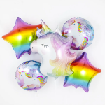 Шар (30''/76 см) Фигура, Голова, Сверкающий Единорог, 1 шт., 175311