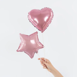 Шар с клапаном (10''/25 см) Мини-сердце, Розовый, 1 шт., 27238