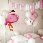 Шар (51''/130 см) Фигура, Фламинго, Розовый, 1 шт., 901682