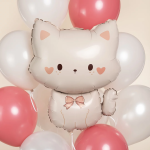 Шар (22''/56 см) Фигура, Кошечка с бантиком, 1 шт. в уп., G72254-P