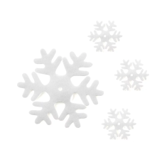 Декоративное украшение Снежинки Пушинки, 4 и 10 см, Белый, 11 шт., 6230830