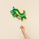 Шар с клапаном (14''/36 см) Мини-фигура, Динозаврик в колпачке, 1 шт., 27193