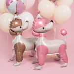 Шар 3D (33''/84 см) Пудель в колпачке, Коричневый, 1 шт. в уп., 26601