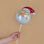 Шар (10''/25 см) Мини-фигура, Голова, Добрый Дед Мороз, 1 шт., 902898