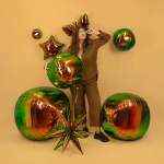 Шар 3D (22''/56 см) Сфера, Фантом, Хамелеон, 1 шт. в уп., 24929