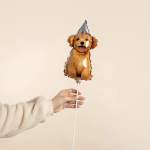 Шар с клапаном (17''/43 см) Мини-фигура, Песик в колпачке, 5 шт. в уп., 27147