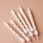 Свечи Стильный микс, Металлик, 0,75*8 см, 10 шт. с держат., 802962