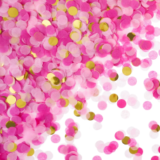 Конфетти купаж, Круг, фольга и тишью, Розовый микс, Металлик, 1 см, 50 г., 6015244