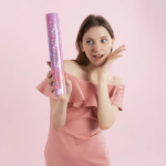 Пневмохлопушка (12/30 см), Поздравляю!, Круги фольга и тишью, Ассорти, 1 шт., 723036