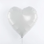 Шар (32''/81 см) Сердце, Белый, 1 шт., 27252