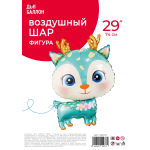 Шар (29''/74 см) Фигура, Олененок, Мятный, 1 шт. в уп., 21977P