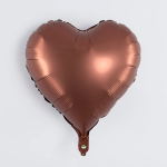 Шар (18''/46 см) Сердце, Шоколад, Сатин, 1 шт., 23430