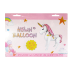 Шар (46''/117 см) Фигура 3D, Цветочный единорог, 1 шт. в уп., 15514
