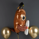 Шар 3D (30''/76 см) Фигура, Сова Выпускник, 1 шт. в уп., 25346-P