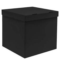Коробка для воздушных шаров Черный, 60*60*60 см, 1 шт. , КВШ05