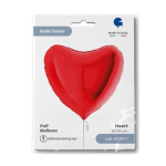 Шар (36''/91 см) Сердце, Красный, 1 шт. в уп., 36008R-P