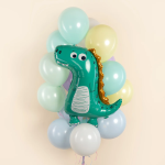 Шар (28''/71 см) Фигура, Динозаврик, Зеленый, 1 шт. в уп., 17564P