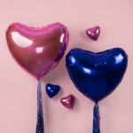 Шар (9''/23 см) Мини-сердце, Темно-синий, 1 шт., 09010BC