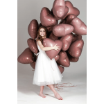 Шар (19''/48 см) Сердце, Мокко, 1 шт., 940639