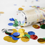 Пневмохлопушка (12/30 см), С Днем Рождения, Круги фольга, Ассорти, 1 шт., 923005