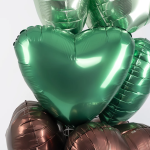 Шар (19''/48 см) Сердце, Кактус, Бохо, 1 шт., 228447