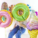 Шар (26''/66 см) Фигура, Пончик, Зеленый, 1 шт., 15702