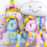 Шар (32''/81 см) Фигура, Счастливое облако, Яркая радуга, 1 шт. в уп., 19187P