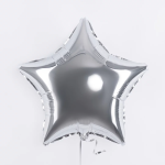 Шар (32''/81 см) Звезда, Серебро, 1 шт., 306500P