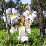 Шар (35''/89 см) Цветок, Ромашка, 1 шт., 23515