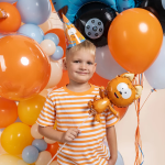 Шар с клапаном (17''/43 см) Мини-фигура, Котенок Котэ, 5 шт. в уп., 20133