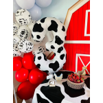 Шар (40''/102 см) Цифра, 3 Пятнышки, Черный/Белый, 1 шт. в уп., 23773