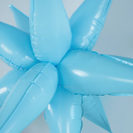 Шар 3D (26''/66 см) Звезда, Составная, Светло-голубой, Макарунс, 1 шт. в уп., 23565