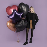 Шар (30''/76 см) Звезда, Темно-фиолетовый, 1 шт. в уп., 226498