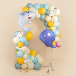 Шар (34''/86 см) Фигура, Кит в короне, 1 шт. в уп., 940011